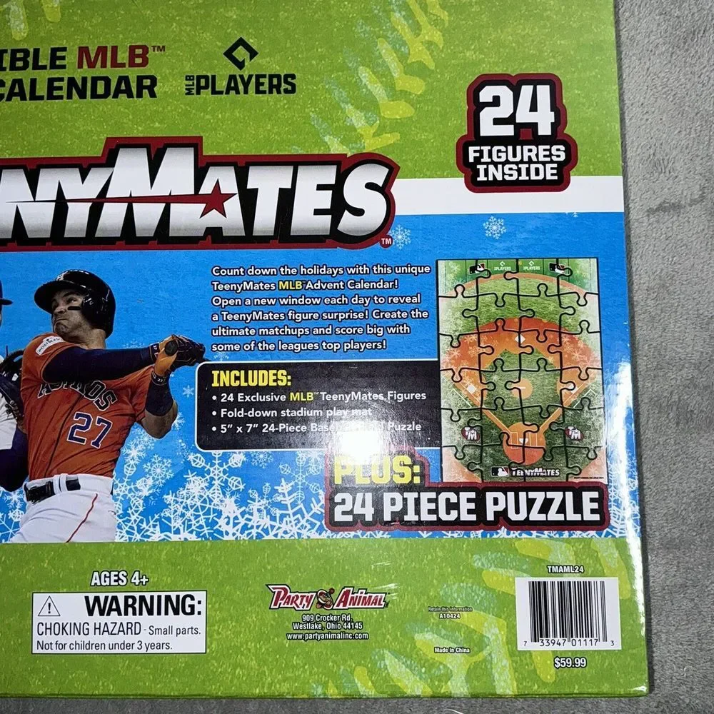 NEW 2024 TeenyMates Collectible MLB Advent Calendar 24‎ Figures Baseball Puzzle